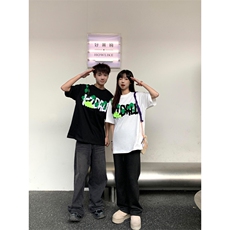 葡萄网球毛巾绣短袖T恤男女刺绣宽松上衣A470-印花-P25刺绣-P35，男装T恤，星座1505