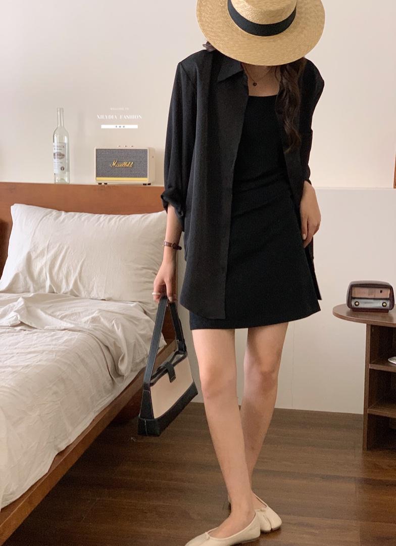 香丽迪网红chic高级感丝滑醋酸外披两件套,女装其它,香丽迪1