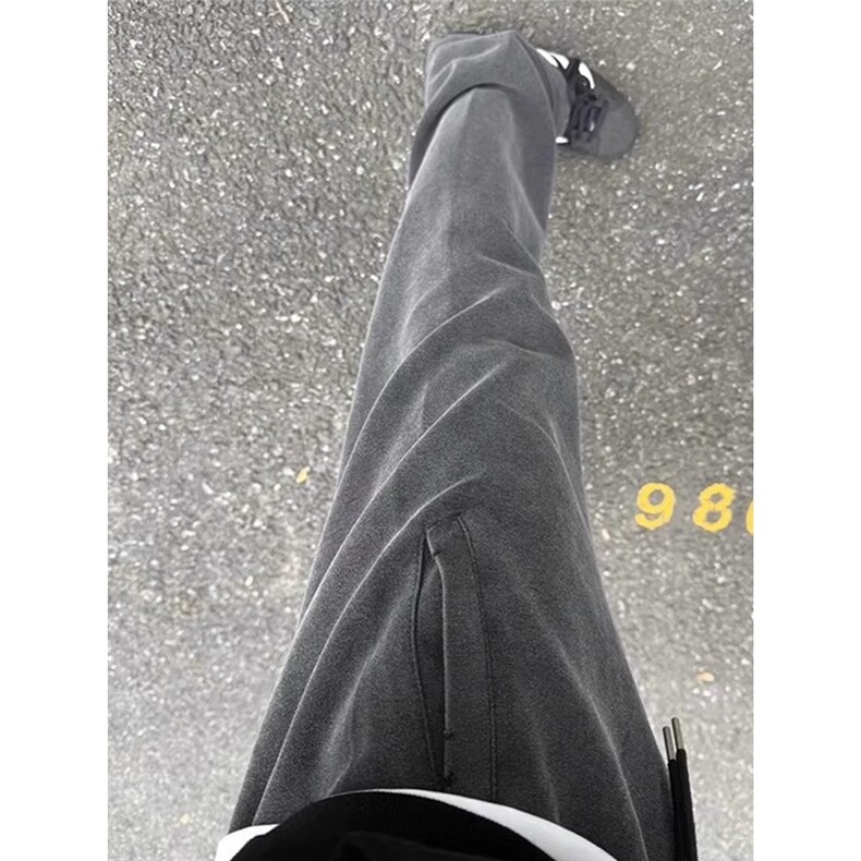 水洗做旧卫裤男重磅阔腿裤慵懒美式百搭休闲裤513ACK2430P47,男装休闲裤,星座513A
