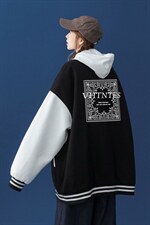 中性风2022秋季新款设计感潮牌印花宽松棒球服夹克--G95p65控88，男装夹克，A247A