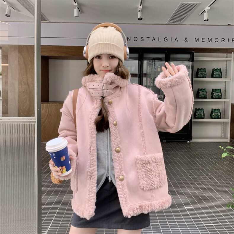 现货好数据25冬装新款火焰复合皮毛一体短款女182A-8528P185K268，女装皮草，浙宝182A