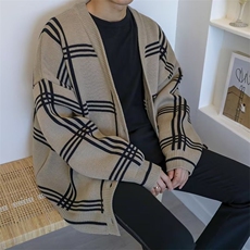 2023秋季新款男士开衫针织衫韩版潮流慵懒风外套H1801P48，男装针织衫/毛衣，星座1116-2
