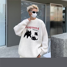 复古着设计小众慵懒风绿色条纹高级感显瘦休闲毛衣男女潮春，男装针织衫/毛衣，星座716-3