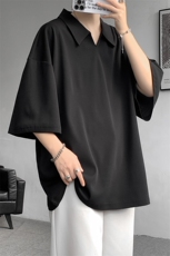 M-8XLv领冰丝短袖Polo衫特大码宽松凉感半袖翻领T恤衫DX1202/P30，男装T恤，电商B238