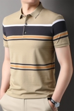 撞色polo衫男士t恤短袖翻领中年保罗T带领商务工作服男夏季体恤衫，男装T恤，电商B212（原钱塘6029）