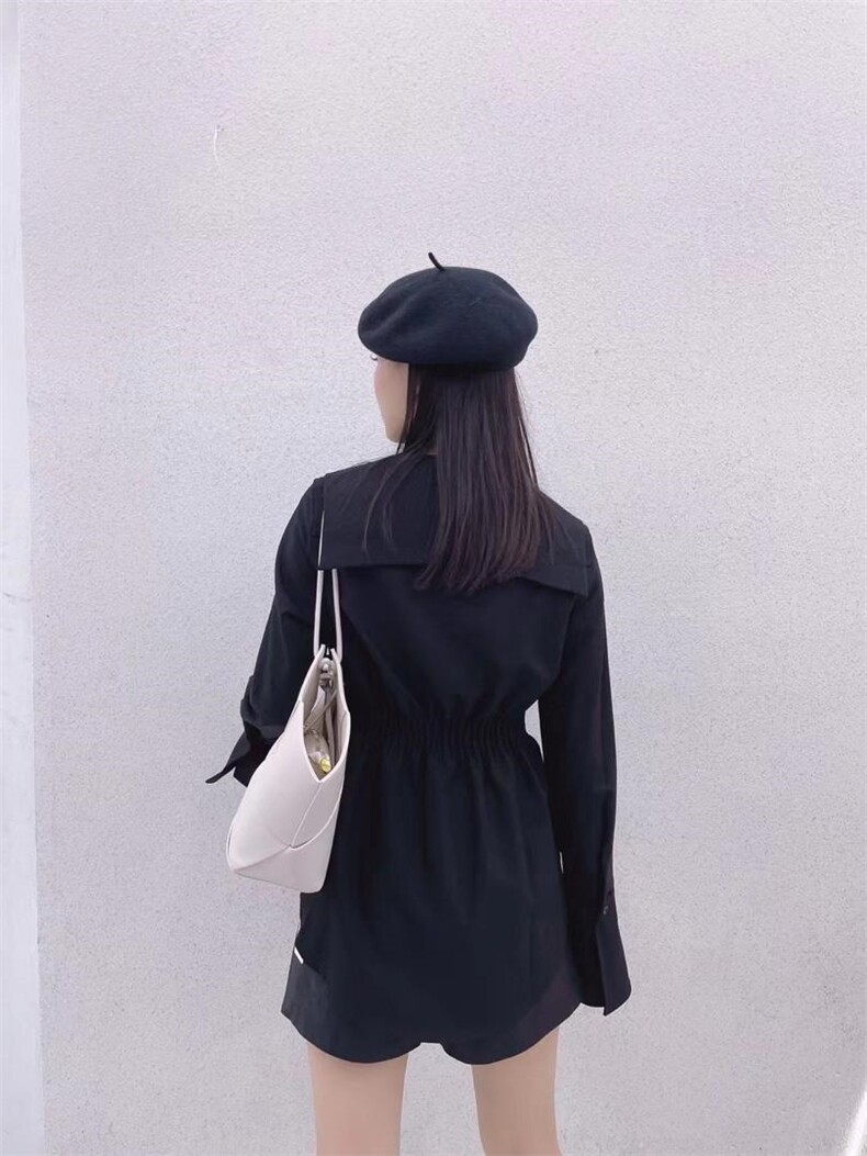 秋装尖领衬衫，女装衬衫，米壹