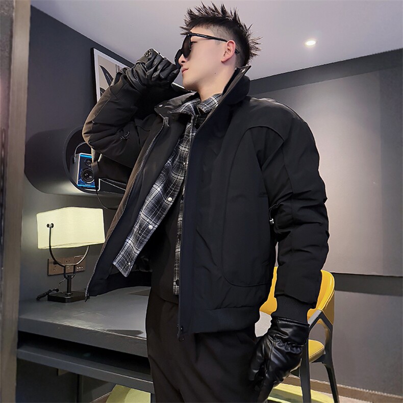 AY123/P138控178冬季社会小伙百搭保暖假两件立领百搭棉服男咖首,男装棉衣,星座305B-1
