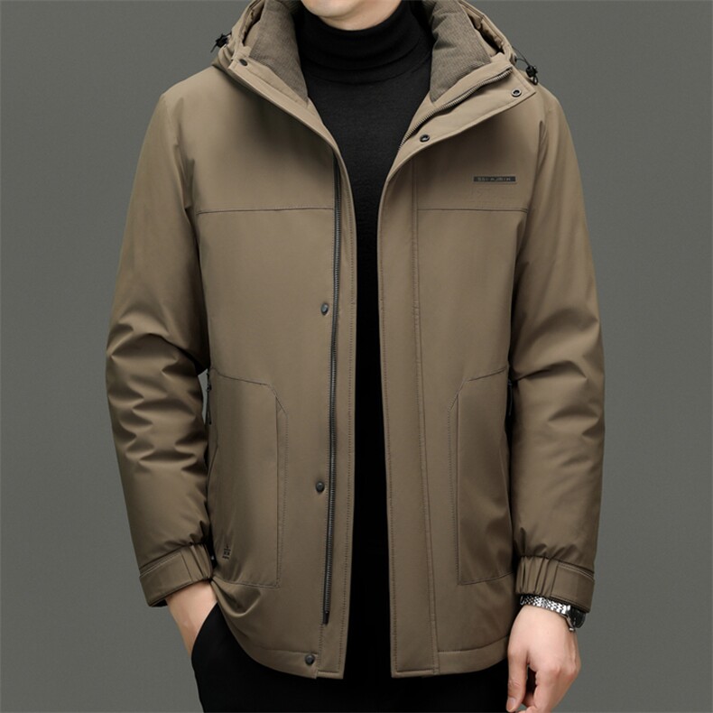 HYD8087新款冬季男士鸭绒羽绒服连帽保暖外套修身大衣，男装羽绒服，电商B360