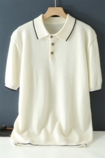 翻领山羊绒衫秋冬商务休闲宽松针织打底羊绒衫男装，男装羊绒套衫，美创羊绒