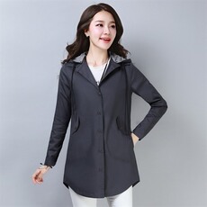 中长款修身显瘦百搭潮流POLO领风衣2021年冬季简约个性长袖，女装风衣，丽影随形