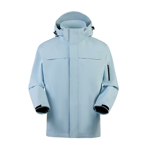 新款男女高品质户外登山服青少年学生冲锋衣夹克外套HS6606图片