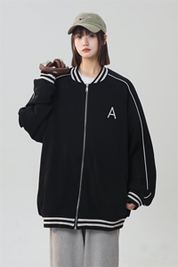 WY208/P75春装新款高品质不起球刺绣卫衣男立领棒球服潮外套图片