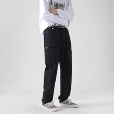 工装裤男韩版潮流机能宽松直筒男士休闲裤子K742P38，男装休闲裤，星座1116-2