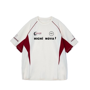 夏季字母印花短袖百搭机车服T恤潮牌五分袖T2611-P38图片