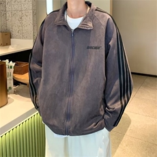 秋季青春流行男夹克麂皮绒三杠外套W183P58，男装夹克，星座1116-2