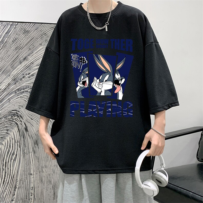 Q11234-P30春夏季七分袖t恤男大码五分袖男短袖中袖大皂风,男装T恤,电商A040