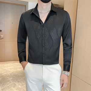 秋冬季男士新款社会小伙店主风长袖衬衫301A-1/CS609/P55图片