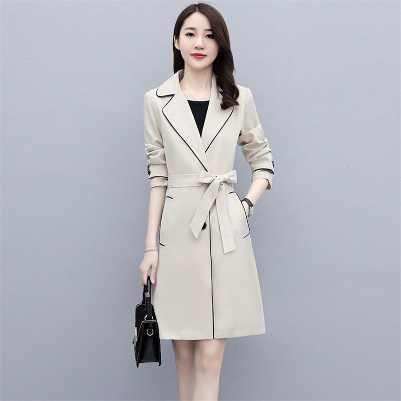 春秋风衣女中长款英伦风外套2025新款高端时尚百搭修身显瘦大衣，女装风衣，姿衣坊