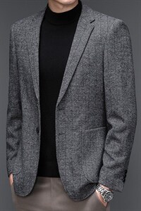 Y888钱塘2020-2秋冬季新款时尚休闲男士西装外套潮流西服P147图片