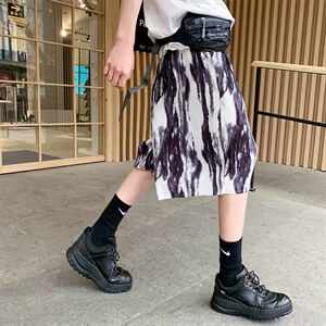 扎染设计感 冰丝短裤休闲五分裤情侣夏季运动裤男  8009-P40图片