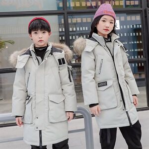 2020电商B247冬季新款大毛领中长款加厚流行抗寒帅气儿童896-P200图片