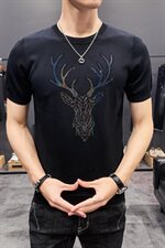 D215/26039#夏季潮男新款薄色冰丝短袖T恤打底衫男，男装T恤，电商D320(原D215)