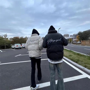 1506/QC910/P57复古美式潮流字母印花棉衣棉服图片
