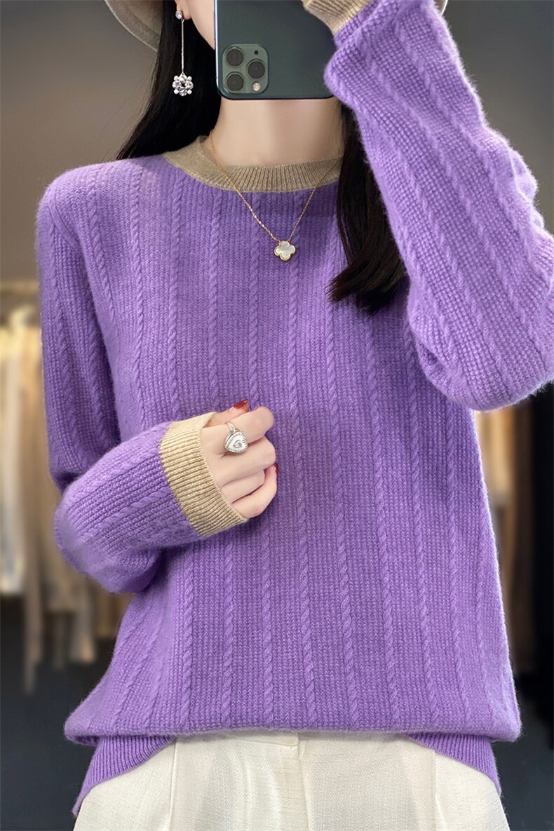 S-2322秋装新款宽松显瘦长袖内搭洋气外穿羊毛衫,女装羊毛衫,蒙莲贝斯