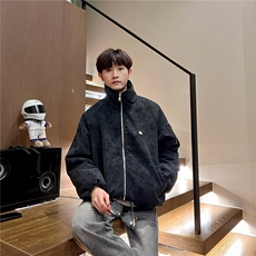 羊羔绒毛棉袄男士冬季2025新款加厚加绒棉衣冬装情侣棉服外套，男装棉衣，星座506A