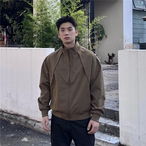 网图 秋装硬汉风夹克教练三防立领冲锋衣工装飞行外套男S509特58图片