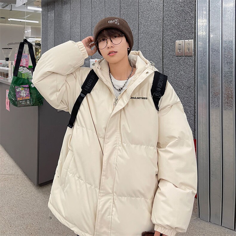 现货 抖音得物可供视频 三防加厚羽绒连帽棉衣外套面包棉服 85530图片