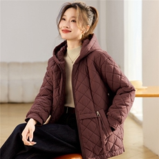 2025女装秋冬棉质连帽棉衣外套短款加厚保暖棉袄，女装棉衣/棉服，独衣靓