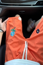 小花刺绣速干短裤男款夏季青少年冰丝裤子宽松沙滩出游穿搭五分裤，男装休闲裤，电商B221