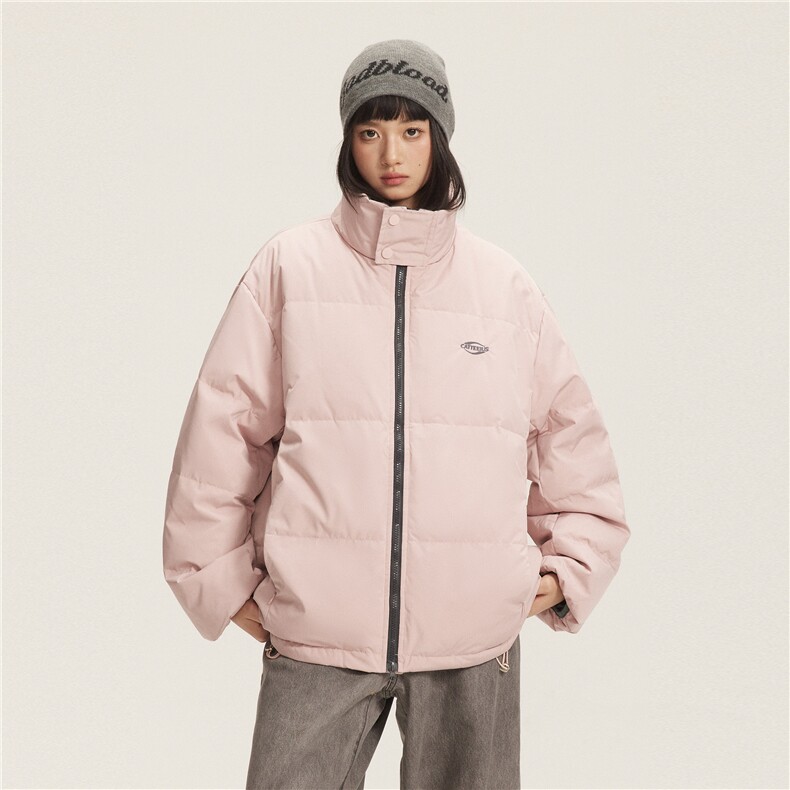 2025冬款立领拼摇粒绒字母绣花羽绒服-5638-358，男装羽绒服，电商S012（CATTEE）