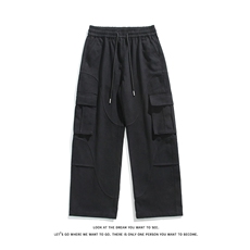 全棉加厚水洗工装多口袋休闲裤男潮流大码直筒K8576-P47【特价】，男装工装外套，电商A007