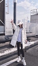 冬季新款假两件羽绒服，女装羽绒服，摩登风暴