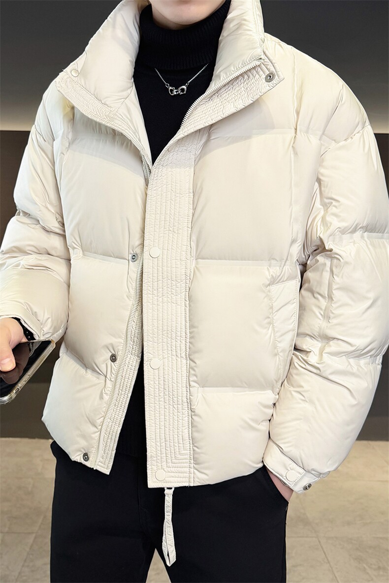 90标冬季新款简约无缝直冲保暖羽绒服百搭休闲外套YR6111--P319,男装羽绒服,电商D342