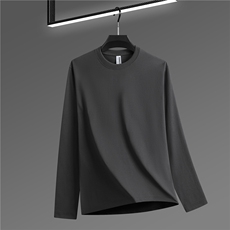 休闲纯色长袖T恤7A抗菌圆领长袖T恤240克32支313B-A5010-P28，男装T恤，星座313B