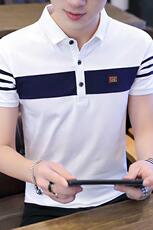 8018-男士夏季POLO衫短袖韩版潮流修身帅气2021夏天新款t恤，男装T恤，电商D310（原电商305）