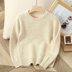 时尚儿童羊毛衫男童女童秋冬新款保暖圆领长袖针织衫宝宝毛衣，童装儿童羊毛衫，冰晶童装