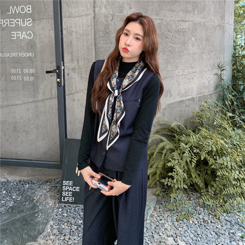 已出大货！25年时尚休闲上衣马甲长裤三件套2C212-G169-P185-K278,女装套装/套裙,2C212
