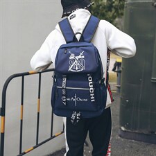 新款韩版时尚简约男女户外旅行字母印花双肩包学院风背包，鞋类箱包，星座510A-2