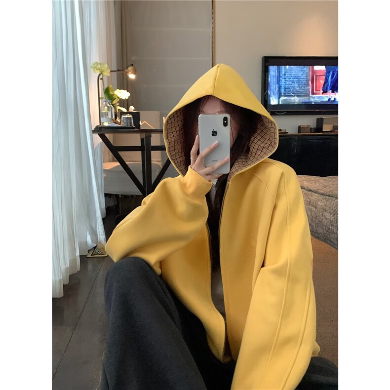 新款时尚学院风拉链开衫外套日系简约百搭流行513AKS2747P48，女装短外套，星座513A