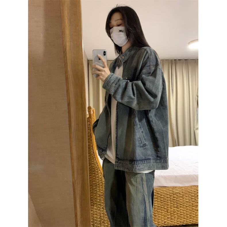 【有货】美式复古牛仔裤男设计感小众阔腿裤NZ1664LL-特P50,男装牛仔裤,星座1007（原301D）