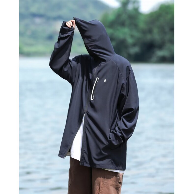 冰丝简约轻薄透气防晒衣美式宽松休闲潮牌户外夹克外套WF116-P42，男装防晒衣，星座1001-1