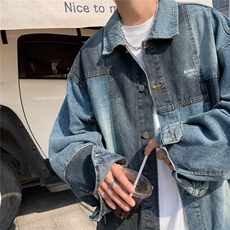 古牛仔外套女2023年春秋新款宽松百搭小众潮牌机车夹克JK3328，男装夹克，星座1116A-1（原606A）