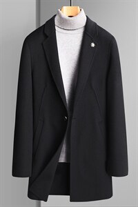 BGW21808秋冬2023年男士毛呢大衣羊毛呢子中长款双面尼风衣P385,男装毛呢大衣,电商B360