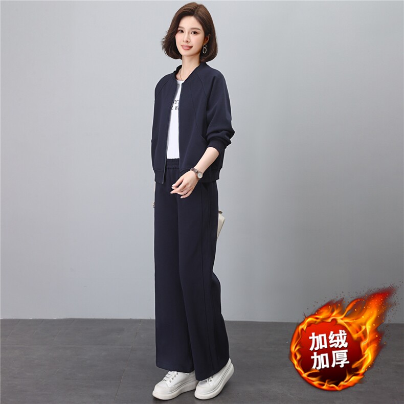 冬季套装女2025年新款中年妈妈装时尚洋气减龄大码休闲运动两件套,女装套装/套裙,涵誉