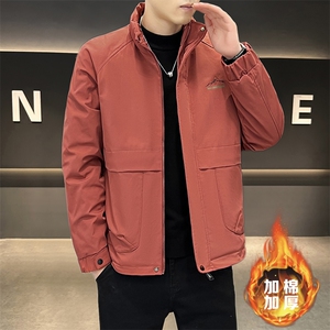秋冬加棉加厚大码工装外套男士帅气立领夹克时尚棉服ZY802-P65图片