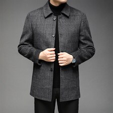 21秋冬季毛呢羊毛大衣中年男士格子中长款外套风衣男DS81052-P305,男装毛呢大衣,电商B212（原钱塘6029）